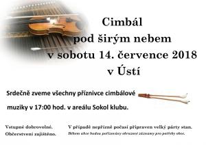 Cimbál pod širým nebem - Ústí 14. července 2018 1