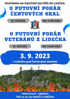 Plakát - hasičské soutěže v Lidečku
