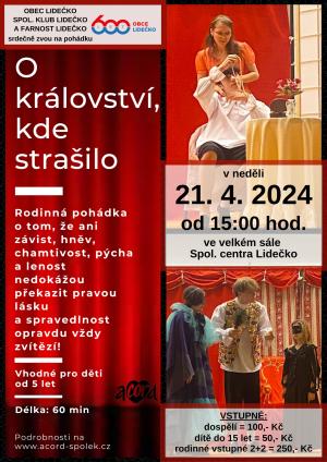 Divadelní představení - pohádka "O království, kde strašilo" - 21. 4. 2024 Lidečko 1