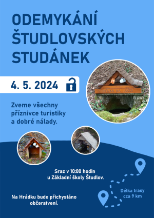 Plakát - odemykání študlovských studánek