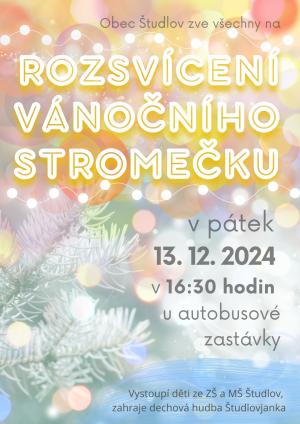 Plakátek - Rozsvícení vánočního stromečku