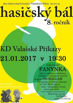 Hasičský bál Valašské Příkazy 21.1.2017 1